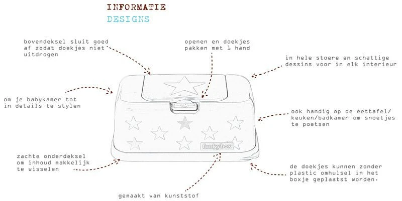 FunkyBox Clay Grey Little Stars FB36 - Afbeelding 2