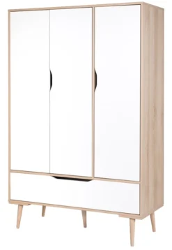Babykamer Marloes Naturel: Ledikant, Commode & 3-Deurskast 12 Babykamer Marloes Naturel: Ledikant, Commode & 3-Deurskast -Babyproducten Winkel 3 deurskast marloes 1