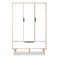 Babykamer Marloes Naturel: Ledikant, Commode & 3-Deurskast 13 Babykamer Marloes Naturel: Ledikant, Commode & 3-Deurskast -Babyproducten Winkel 3 deurskast marloes 2
