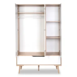 Babykamer Marloes Naturel: Ledikant, Commode & 3-Deurskast 14 Babykamer Marloes Naturel: Ledikant, Commode & 3-Deurskast -Babyproducten Winkel 3 deurskast marloes 3