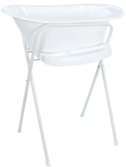 Bébé-jou Bebe-Jou Wit 98 Cm Click Badstandaard 220001 -Babyproducten Winkel Bebe Jou Badstandaard Click Wit Met Uni Wit Badje