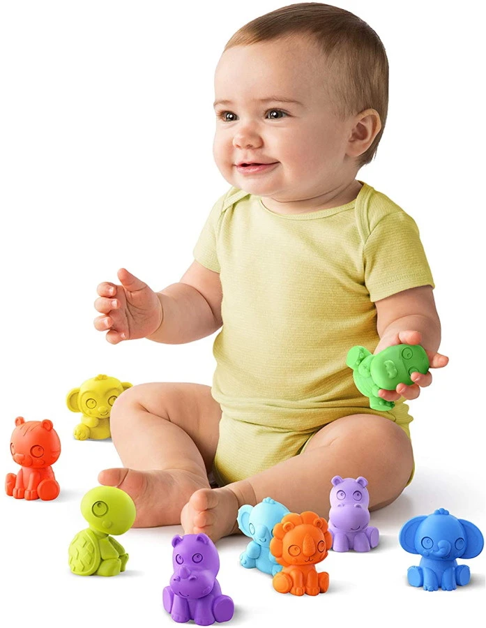 Bright Starts Tropic Animals 9 Stuks Speelgoed Dieren K12615 2 Bright Starts Tropic Animals 9 Stuks Speelgoed Dieren K12615 - Afbeelding 2