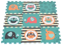 Cangaroo Olifant & Uil 9 Stuks Schuimrubberen Puzzelmat 3064