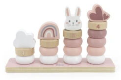 Label Label Roze Houten Stapelringen LLWT-25262