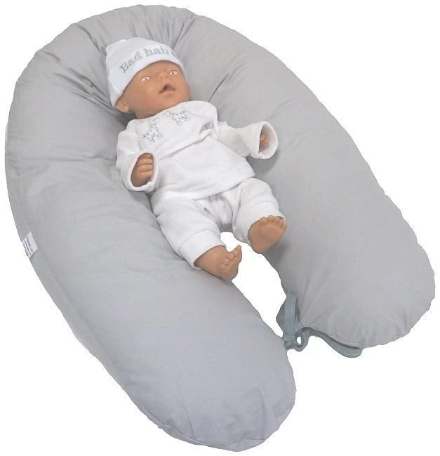 MamaLoes Amy Uni Grijs Voedingskussen 66765 2 MamaLoes Amy Uni Grijs Voedingskussen 66765 - Afbeelding 2