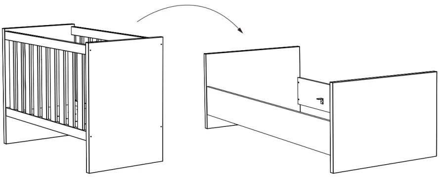Meegroei Ledikant Pauline 60 X 120 Cm Tot 90 X 200 Cm PAUBB20 3 Meegroei Ledikant Pauline 60 X 120 Cm Tot 90 X 200 Cm PAUBB20 - Afbeelding 3