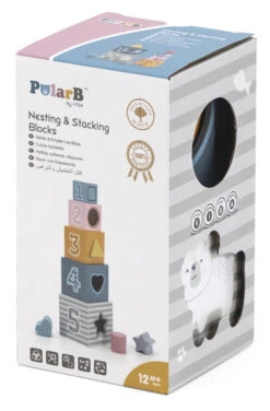 PolarB 2-in-1 Houten Stapelblokken En Vormenstoof 44016 -Babyproducten Winkel PolarB 2 in 1 Houten Stapelblokken en Vormenstoof 44016 10