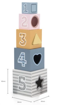 PolarB 2-in-1 Houten Stapelblokken En Vormenstoof 44016 -Babyproducten Winkel PolarB 2 in 1 Houten Stapelblokken en Vormenstoof 44016 8