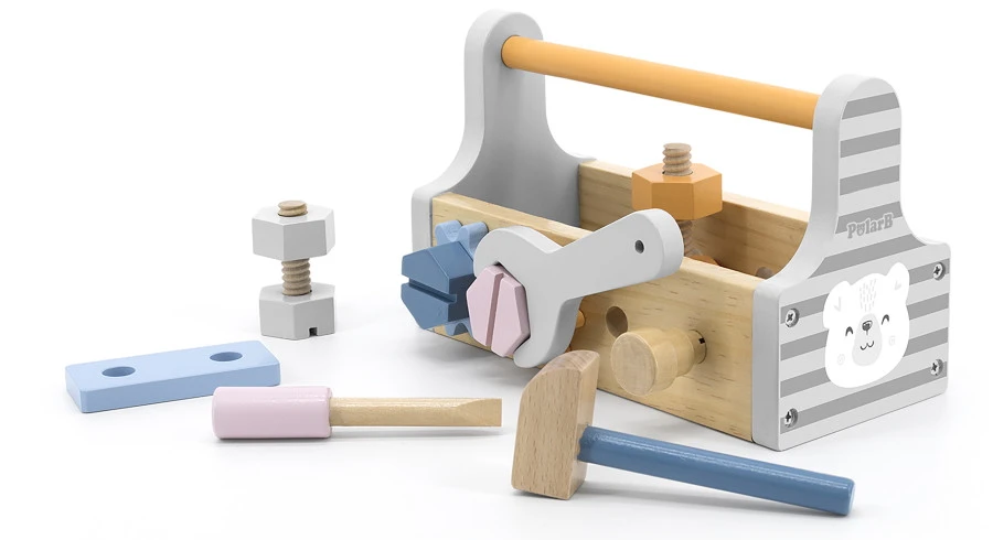 PolarB Houten Gereedschapskist 44008 2 PolarB Houten Gereedschapskist 44008 - Afbeelding 2