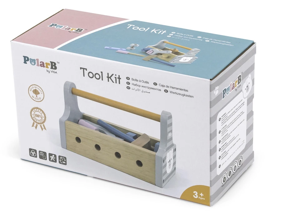 PolarB Houten Gereedschapskist 44008 6 PolarB Houten Gereedschapskist 44008 - Afbeelding 6