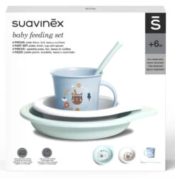 Suavinex Forest Blauw 4-delig Dinerset SXZFEE070300 -Babyproducten Winkel Suavinex Forest Blauw 4 delig Dinerset SXZFEE070300 6