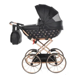 Tako Mini Imperial Vintage Black/Rose Poppen Kinderwagen Incl. Tas 04 7 Tako Mini Imperial Vintage Black/Rose Poppen Kinderwagen Incl. Tas 04 -Babyproducten Winkel Tako Mini Imperial Vintage Black Rose Poppen Kinderwagen incl. Tas 04 1