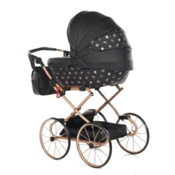 Tako Mini Imperial Vintage Black/Rose Poppen Kinderwagen Incl. Tas 04 8 Tako Mini Imperial Vintage Black/Rose Poppen Kinderwagen Incl. Tas 04 -Babyproducten Winkel Tako Mini Imperial Vintage Black Rose Poppen Kinderwagen incl. Tas 04 2