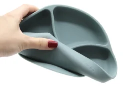 Babyjem Grijs Siliconen Bordje 715 -Babyproducten Winkel babyjem mint siliconen bordje 715 3 1