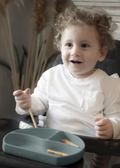 Babyjem Grijs Siliconen Bordje 715 -Babyproducten Winkel babyjem mint siliconen bordje 715 5 1