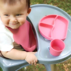 Babyjem Roze Siliconen Bordje 715 -Babyproducten Winkel babyjem roze siliconen bordje 715 5 1