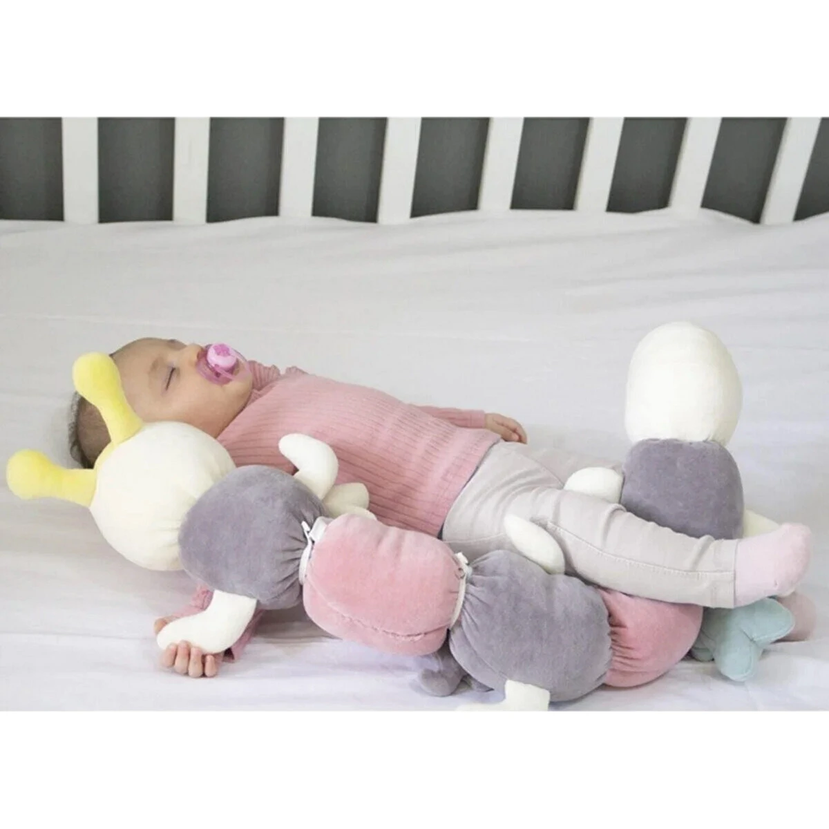 Babyjem Rups Roze 80cm Speelknuffel En Kussen 675 3 Babyjem Rups Roze 80cm Speelknuffel En Kussen 675 - Afbeelding 3