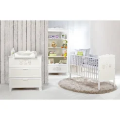 Babykamer Uil Wit: Ledikant, Commode En Open Kast