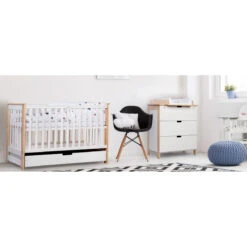 Ledikant Lieke Wit 60x120 Cm -Babyproducten Winkel babykamer lieke ledikant commode 1 2 1