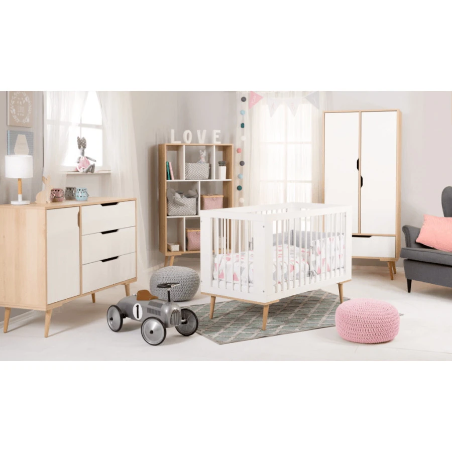 Babykamer Marloes Wit: Ledikant & Commode 1 Babykamer Marloes Wit: Ledikant & Commode