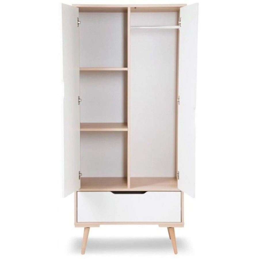 Babykamer Marloes Wit: Ledikant, Commode & 2-Deurskast 8 Babykamer Marloes Wit: Ledikant, Commode & 2-Deurskast - Afbeelding 8