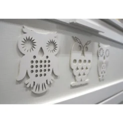 Babykamer Uil Wit: Ledikant, Commode En Open Kast -Babyproducten Winkel babykamer uil wit ledikant commode en 2 deurs kast 6 2