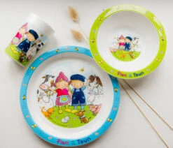 Bambolino Toys Fien En Teun 3-delig Kinderservies 19206 -Babyproducten Winkel bambolino toys fien en teun 3 delig kinderservies 19206 sfeer3