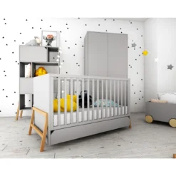 Bellamy Lotta Grey Babykamer: Ledikant/Juniorbed En Commode -Babyproducten Winkel bellamy lotta grey babykamer 2 2