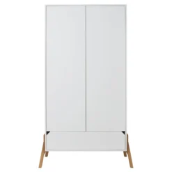 Bellamy Lotta Snow Babykamer: Ledikant/Juniorbed, Commode En 2-Deurskast -Babyproducten Winkel bellamy lotta snow 2 deurskast lobisz2d 1 1