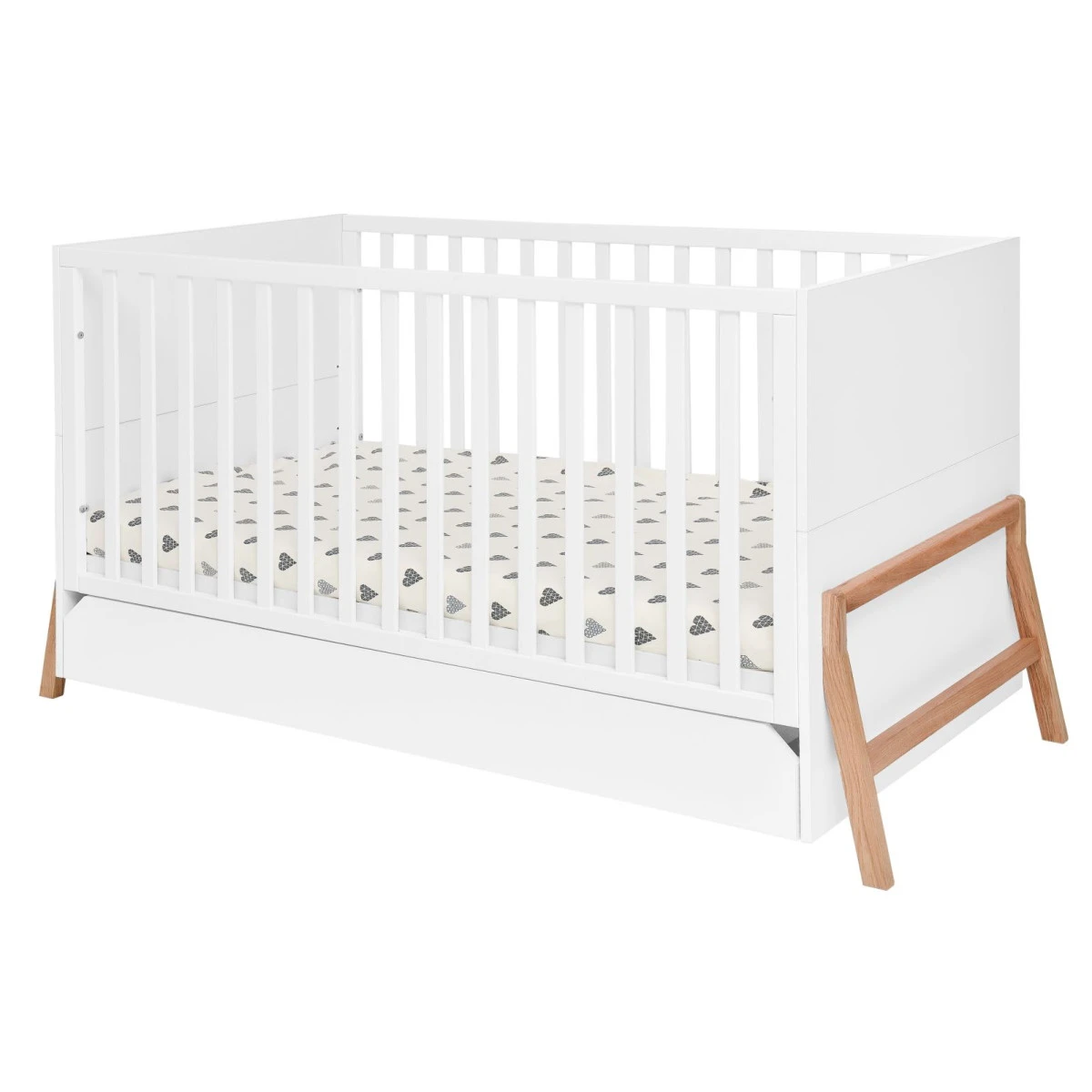 Bellamy Lotta Snow Babykamer: Ledikant/Juniorbed, Commode En 2-Deurskast - Afbeelding 2