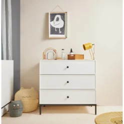 Bellamy Lumi White Babykamer: Ledikant/Juniorbed En Commode -Babyproducten Winkel bellamy lumi white commode lubikomo 4 1