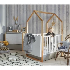 Bellamy Pinette Babykamer: Ledikant/Juniorbed, Commode En 2-Deurskast -Babyproducten Winkel bellamy pinette babykamer 04 2