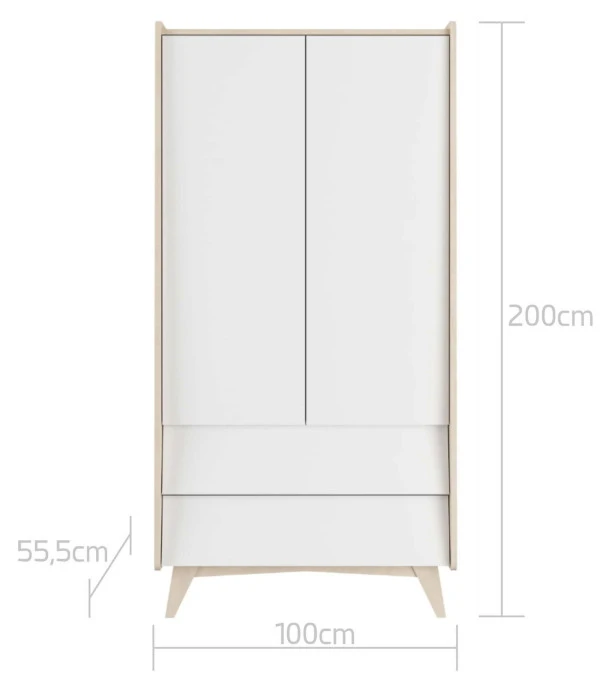 Bellamy So Sixty 2-Deurskast SSBISZ2D 3 Bellamy So Sixty 2-Deurskast SSBISZ2D - Afbeelding 3
