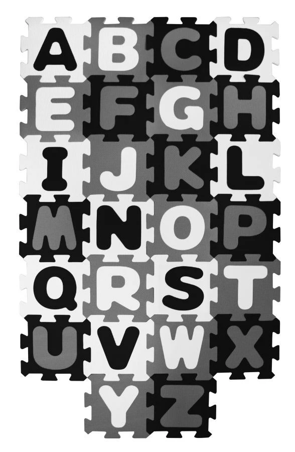 Bieco Zwart/Wit Schuimrubber Alfabet Puzzel Mat 19201506 1 Bieco Zwart/Wit Schuimrubber Alfabet Puzzel Mat 19201506