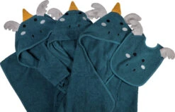 Blush & Blossom Dragon Diego Badstof Badcape TR-BB4209 14 Blush & Blossom Dragon Diego Badstof Badcape TR-BB4209 -Babyproducten Winkel blush blossom dragon diego badcape bathrobe bibs poncho 2 3