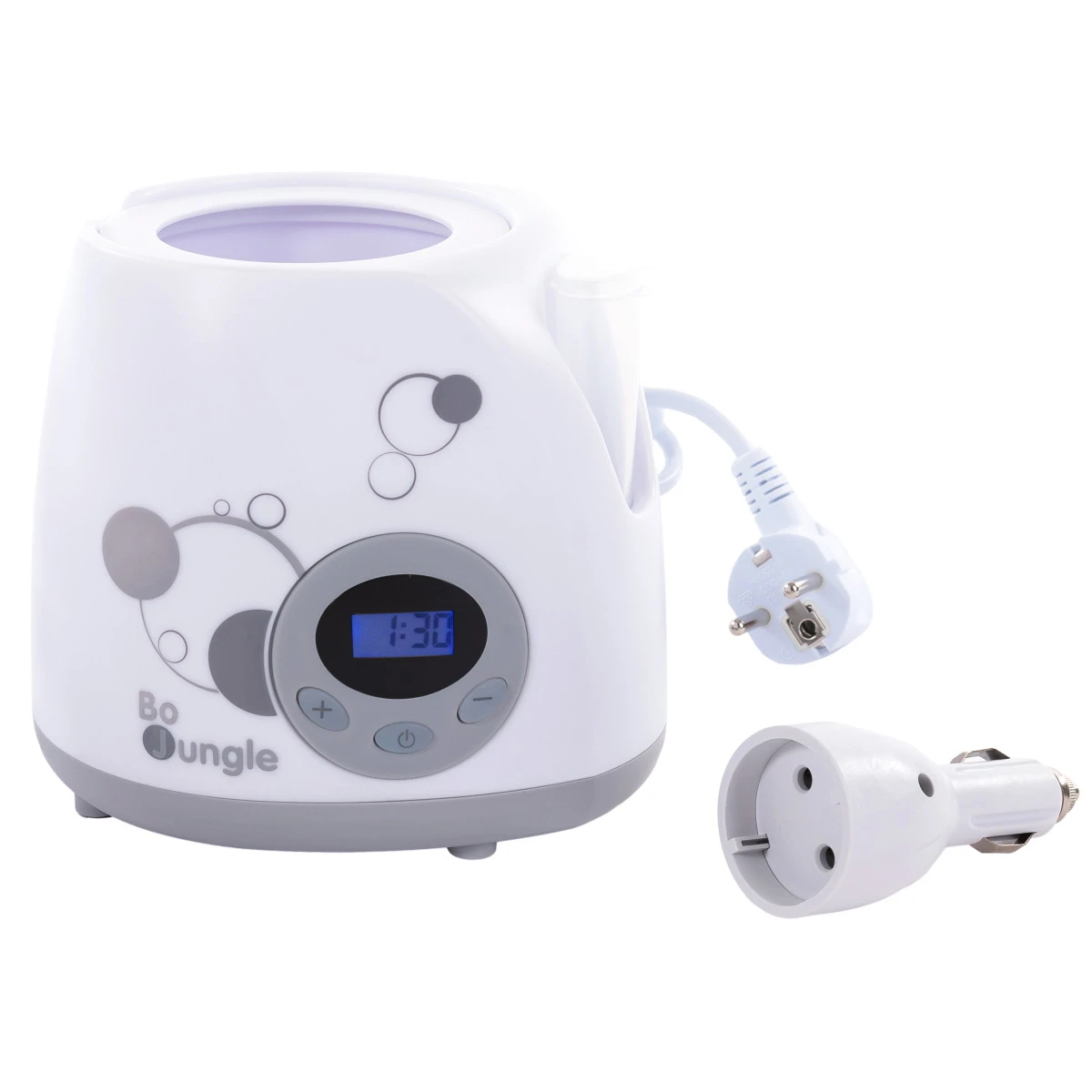 Bo Jungle B-Bottle Warmer Superfast Digital Car & Home Wit/Grijs Flessenwarmer B510200