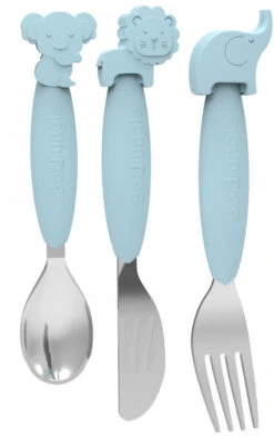 Bo Jungle B-Silicone Blauw Bestek Set B500670