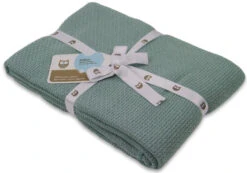 Babyproducten Winkel -Babyproducten Winkel briljant pique zomer stonegreen 75 x 100 cm wiegdeken