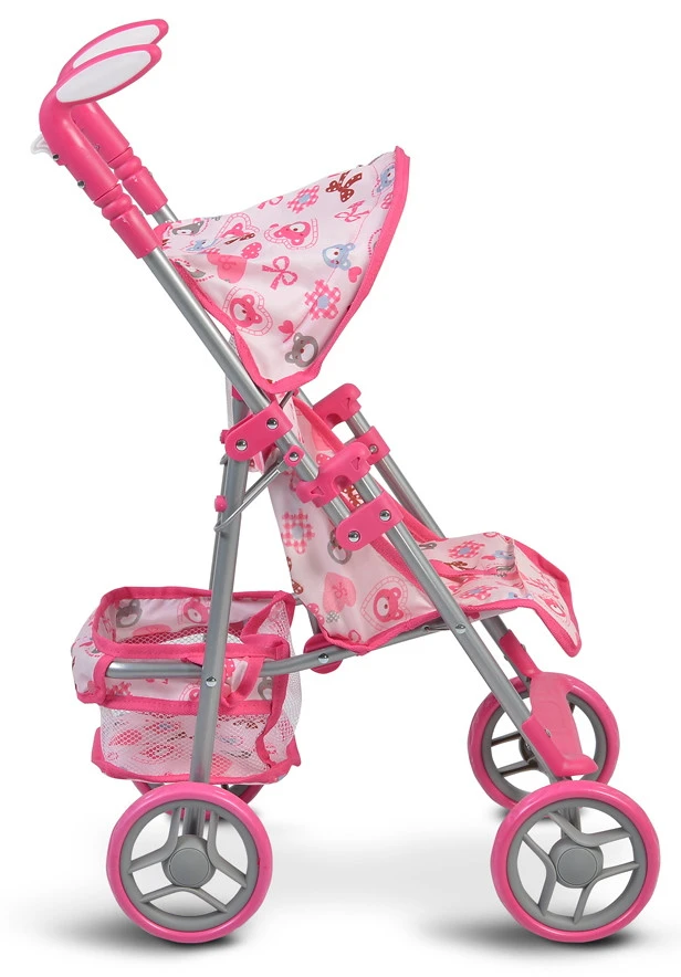 Cangaroo Flower Garden Pink Poppenbuggy 4 Cangaroo Flower Garden Pink Poppenbuggy - Afbeelding 4