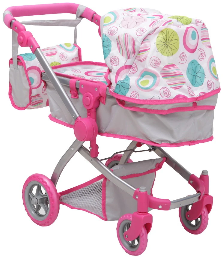 Cangaroo Pink Rose Poppen Kinderwagen 9651B 1 Cangaroo Pink Rose Poppen Kinderwagen 9651B