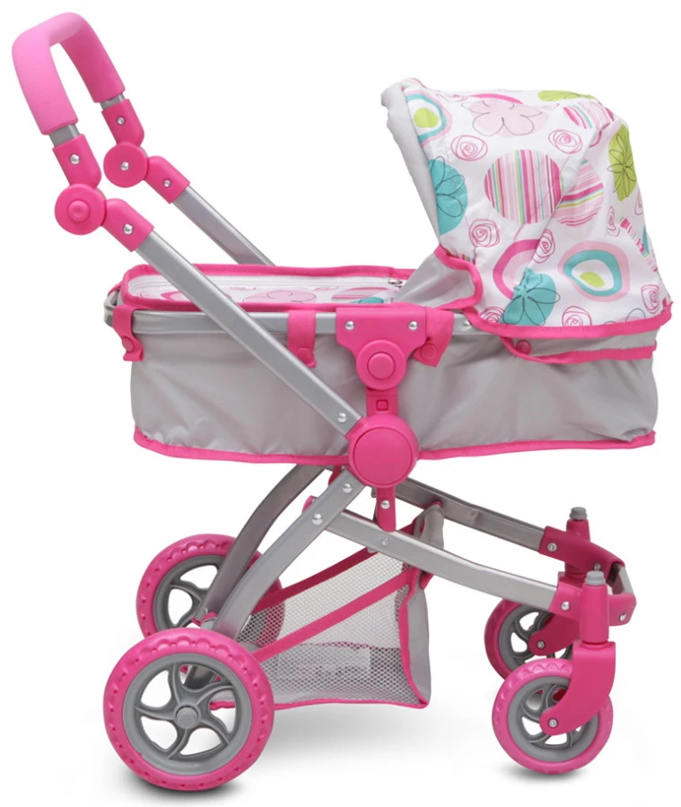 Cangaroo Pink Rose Poppen Kinderwagen 9651B 3 Cangaroo Pink Rose Poppen Kinderwagen 9651B - Afbeelding 3