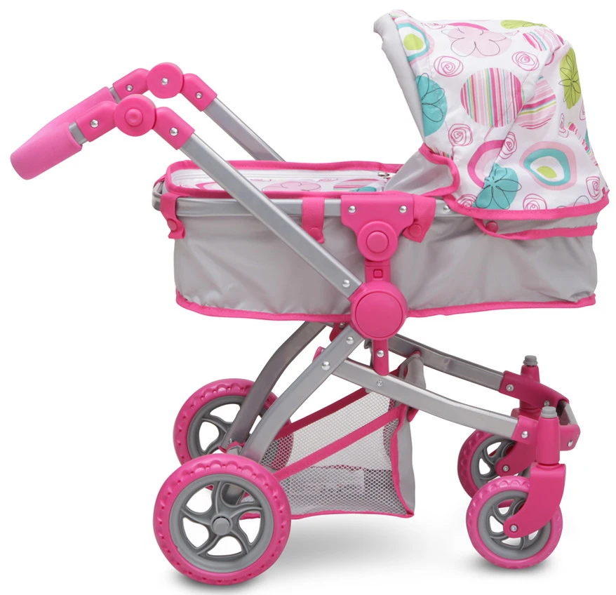 Cangaroo Pink Rose Poppen Kinderwagen 9651B 4 Cangaroo Pink Rose Poppen Kinderwagen 9651B - Afbeelding 4
