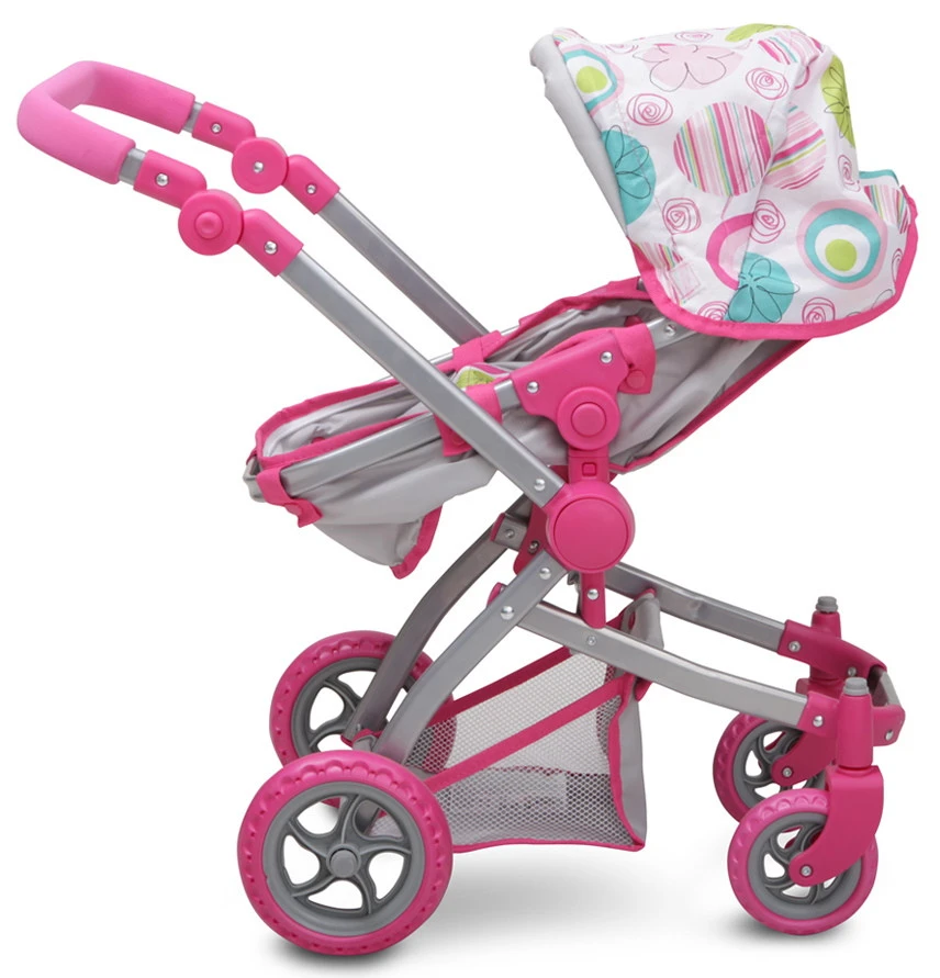 Cangaroo Pink Rose Poppen Kinderwagen 9651B 8 Cangaroo Pink Rose Poppen Kinderwagen 9651B - Afbeelding 8