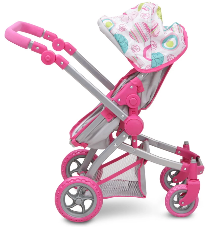 Cangaroo Pink Rose Poppen Kinderwagen 9651B 7 Cangaroo Pink Rose Poppen Kinderwagen 9651B - Afbeelding 7