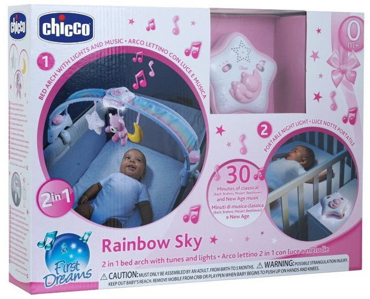 Chicco Rainbow Sky Roze Speelboog Voor Next2Me Wiegje C104731 - Afbeelding 4