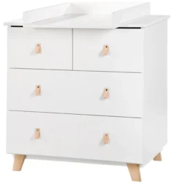 Babykamer Romy: Ledikant, Commode & 2-Deurskast -Babyproducten Winkel commode noah 1