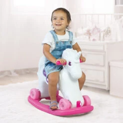 Dolu Unicorn Roze/Wit Hobbelpaard 2509 -Babyproducten Winkel dolu unicorn roze wit hobbelpaard 5