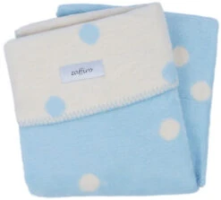 Zaffiro Ecru & Blauw Gestipt 100 X 150 Cm Ledikantdeken 15311