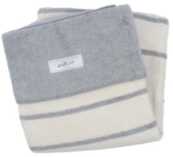 Zaffiro Grijs & Ecru Gestreept 75 X 100 Cm Wiegdeken 15083