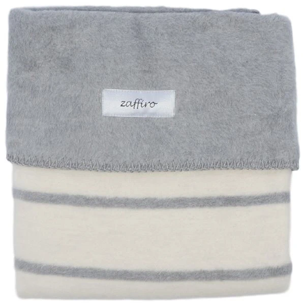 Zaffiro Grijs & Ecru Gestreept 75 X 100 Cm Wiegdeken 15083 4 Zaffiro Grijs & Ecru Gestreept 75 X 100 Cm Wiegdeken 15083 - Afbeelding 4